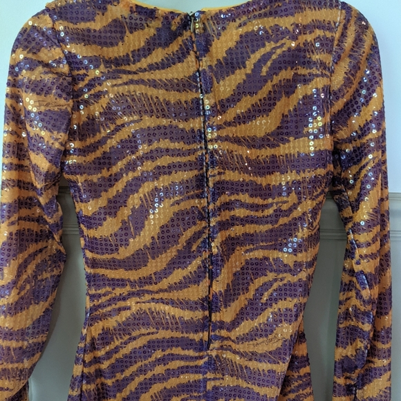 Just Cavalli Purple Orange Asymmetrical Mini Dress NWT Sz 6 - Picture 9 of 9